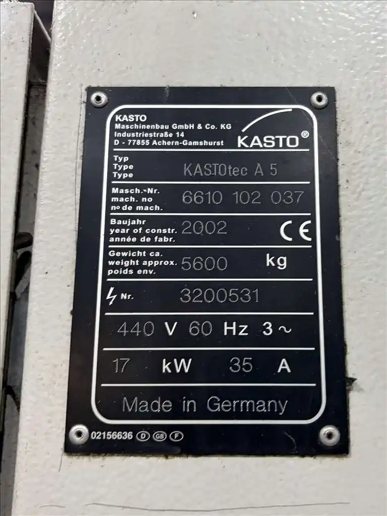 Kasto #KASTOtec-A5, automatic horizontal band saw - Image 6