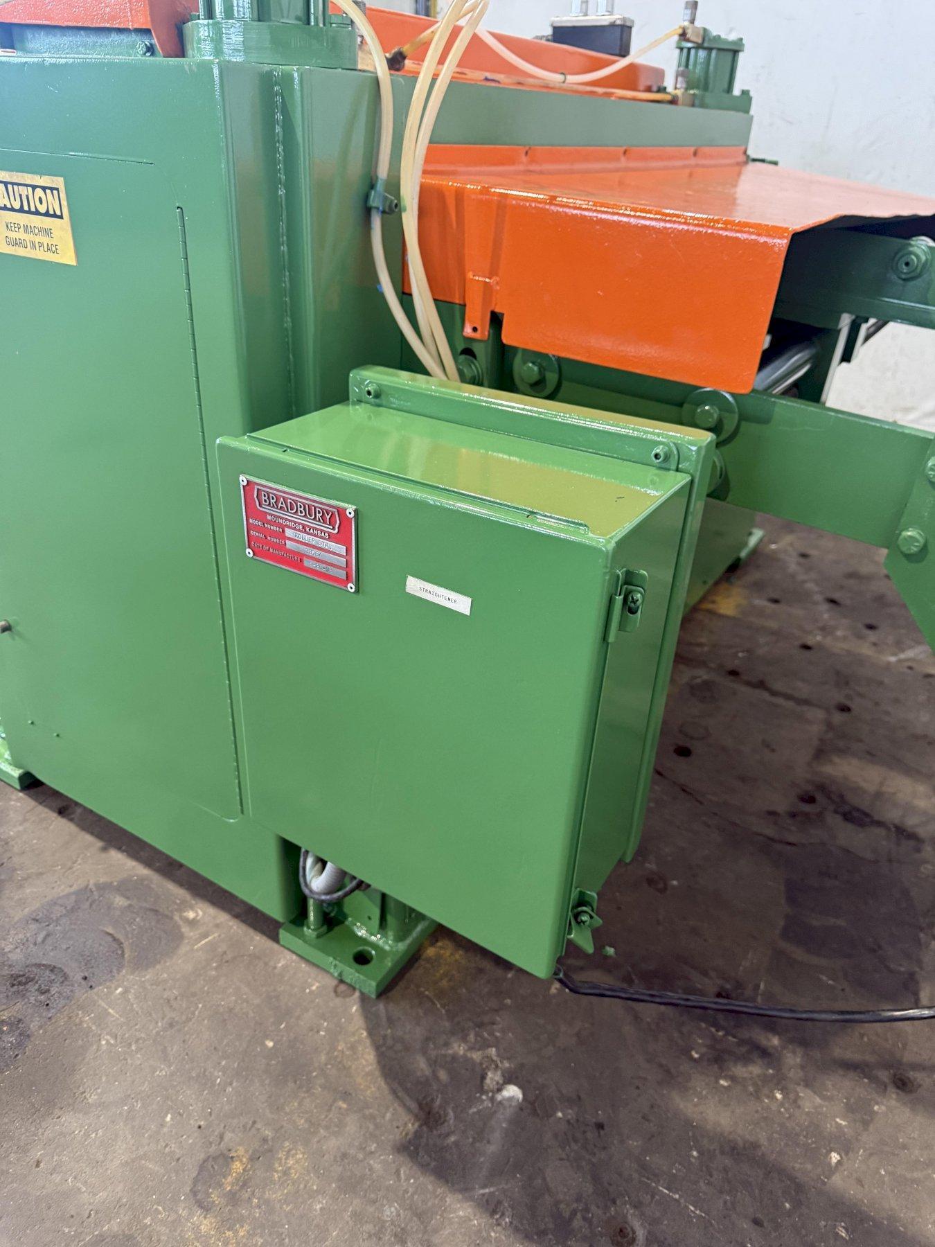 48" x 18" gauge Bradbury Boss, coil straightener, (5) 3" work roll diameter, 36" passline, 80-220 FPM - Image 10