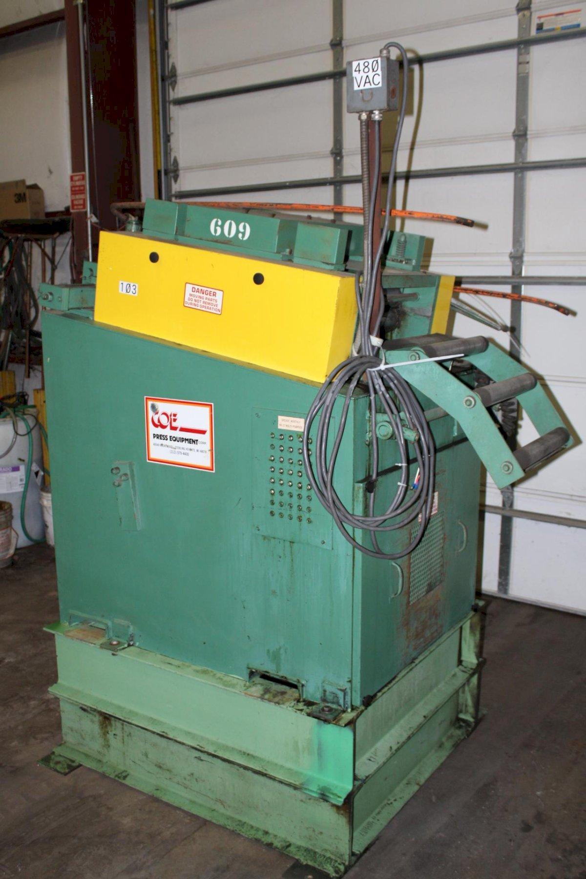 18" x .125" Coe Press Equipment #CPPS-PO-225, straightener, entry & exit pinch rolls, 7-rolls, jogging - Image 4