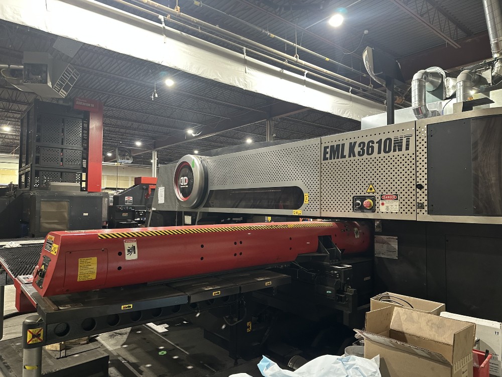 Amada #EMLK3610NT, laser / punch combo, 33 ton, 4000 watt Fanuc C4000 (AF-4000E) Co2 laser, 58 station King - Image 3
