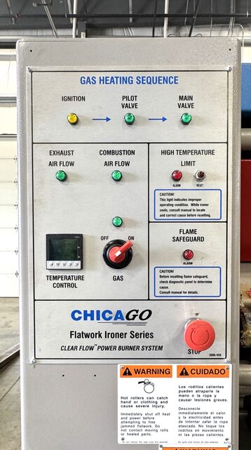 Chicago #Duo-Star 20-P-120, Gas Heated Flatwork Ironer, Laser Series, 20" diameter, 2023 - Image 9