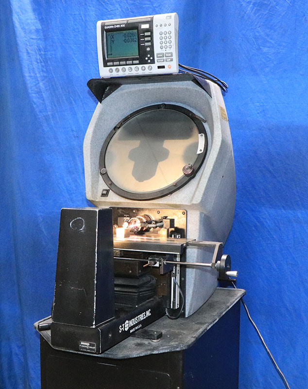 14" Scherr-Tumico #20-2500, optical comparator, bench model, horizontal projection, fiber optic surface - Image 1
