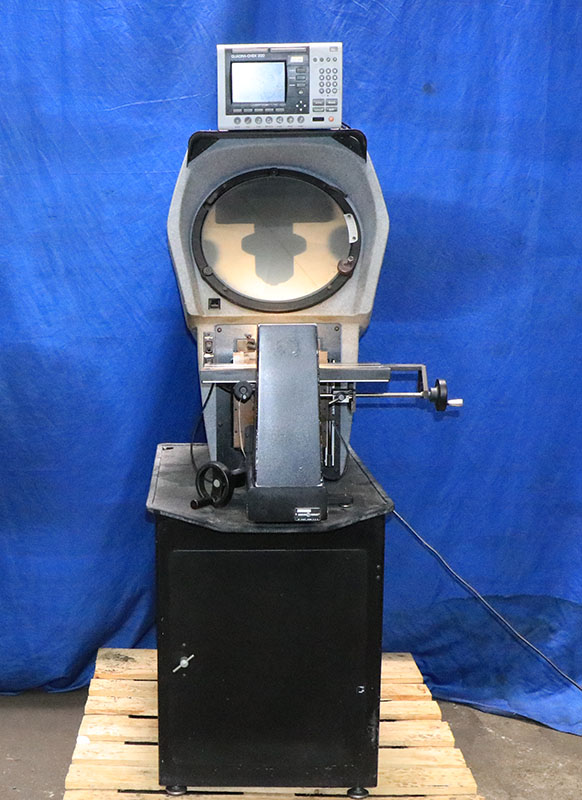 14" Scherr-Tumico #20-2500, optical comparator, bench model, horizontal projection, fiber optic surface - Image 4