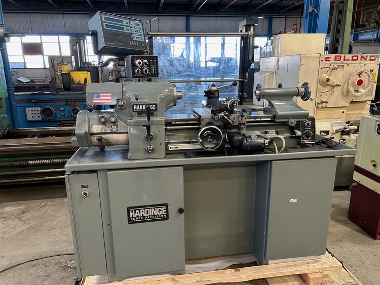 11" x 18" Hardinge #HLVH-EM, super precision toolroom lathe, 6" swing over cross slide, 2-Axis digital read - Image 1