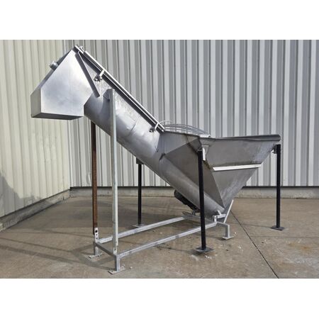16" diameter x 10' long, MTC #MTCS-16-10, incline Stainless Steel screw auger conveyor - Image 2