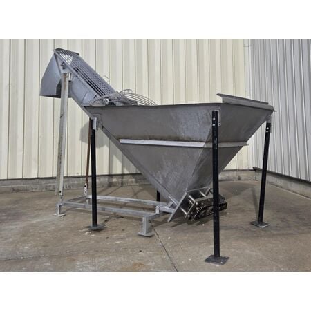 16" diameter x 10' long, MTC #MTCS-16-10, incline Stainless Steel screw auger conveyor - Image 4