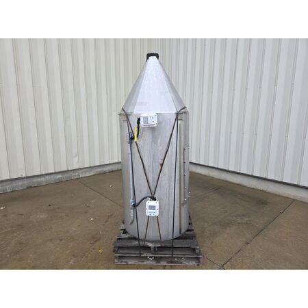 40 cu.ft. Stainless Steel Dry Material Storage Bin Hopper - Image 1