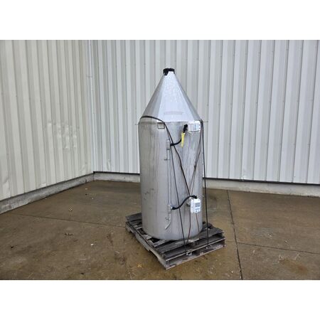 40 cu.ft. Stainless Steel Dry Material Storage Bin Hopper - Image 2