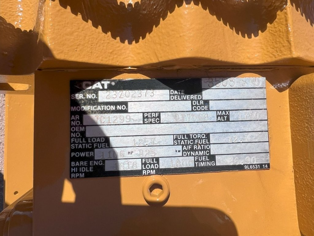 750 KW Caterpillar #D3508, diesel generator set, 1025 hours, 1106 HP @ 1800 RPM - Image 3