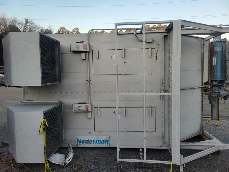 12000 cfm Nederman #NFSZ-3000, baghouse dust collector, reverse fan, 1830 sq.ft., 100 filter bags, 2014 - Image 2