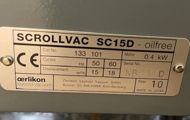 Leybold #SC15D, Vacuum Pump, 0.4 kW, 100/115 V - Image 7