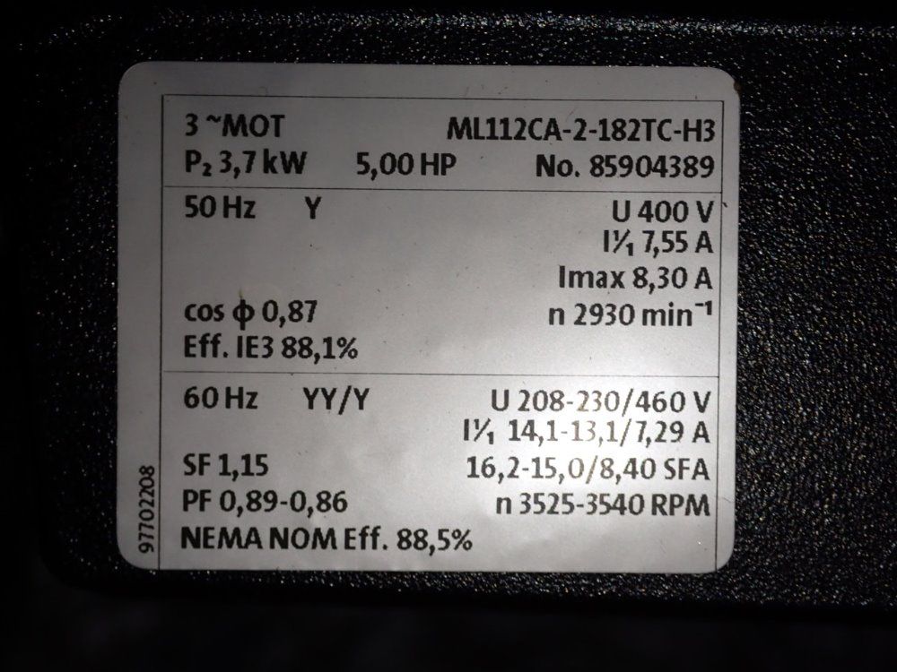 111 GPM @ 136' TDH, Grundfos #MTR20-5/2-A-WB-A-HUUV, Multi-Stage Pump, counter clock wise, 5 HP, 3461 RPM - Image 5
