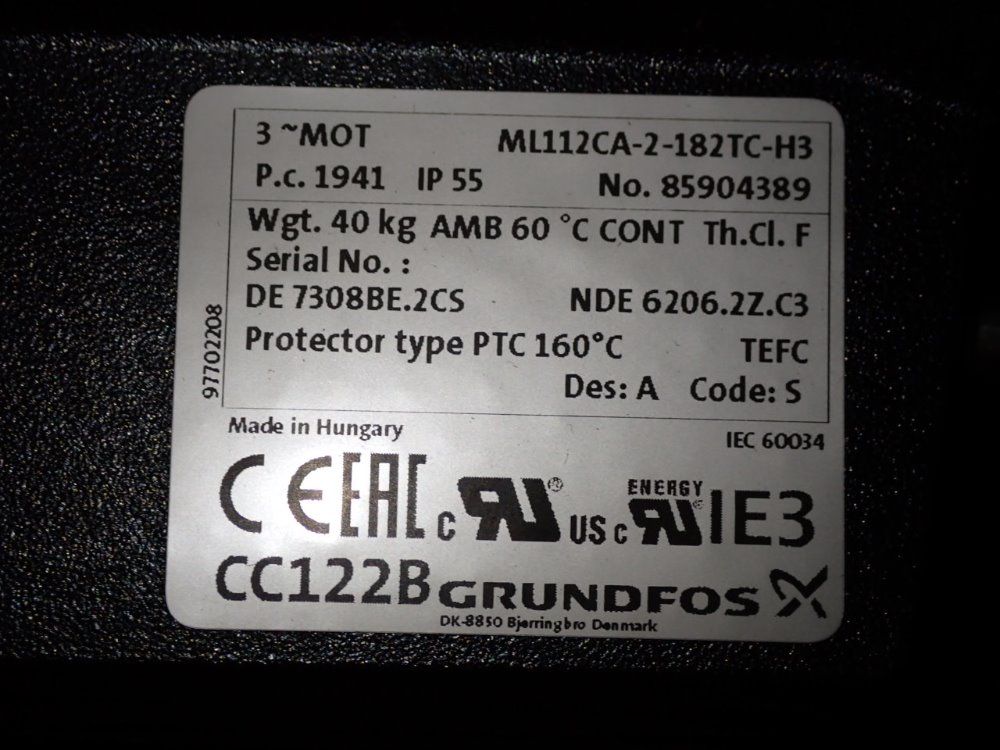 111 GPM @ 136' TDH, Grundfos #MTR20-5/2-A-WB-A-HUUV, Multi-Stage Pump, counter clock wise, 5 HP, 3461 RPM - Image 6