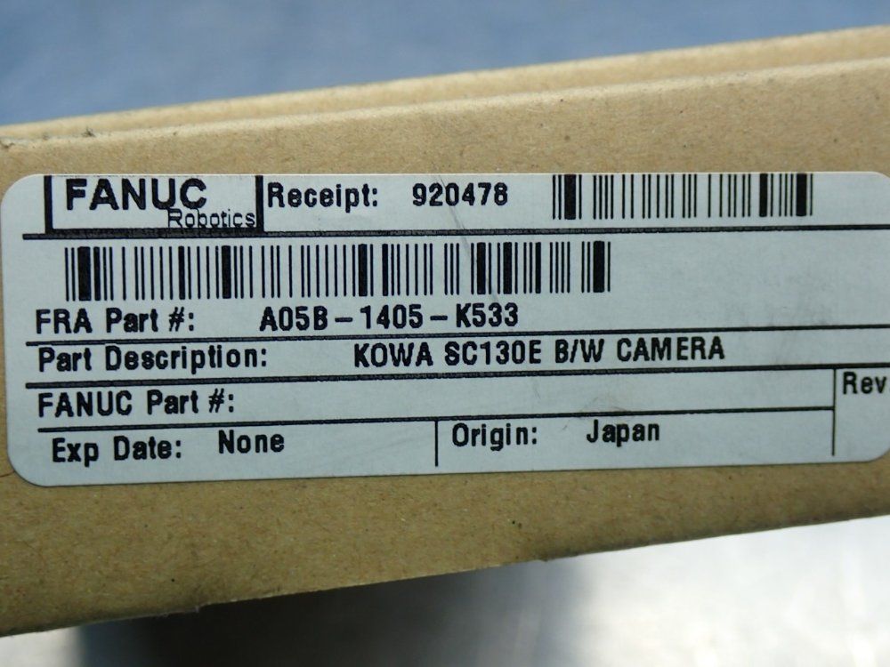 Fanuc, A05B-1405-K533, B/W Camera Head, 1.5 Watts, New - Image 8
