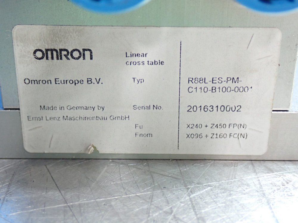 Omron #R88L-ES-PM-C110-B100-0001, Linear Motor Assembly Pick & Place System, 400/750 Watts, 200-240 V. - Image 10