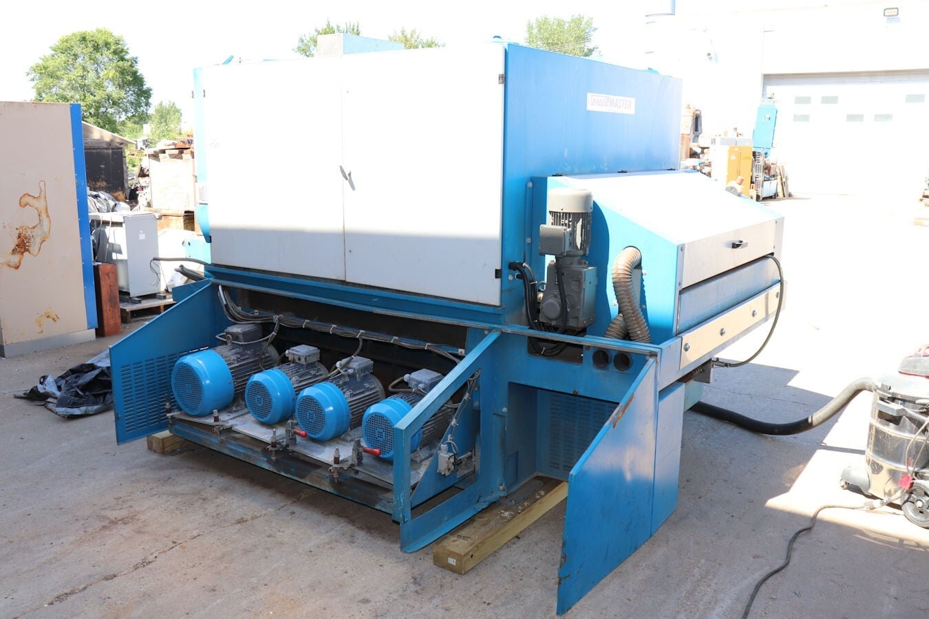 53" Butfering Steelmaster #SPW-413-RRTT, Wet Belt Sander Buffer, 2/2 heads, 53" x 8.2' belt, - Image 3