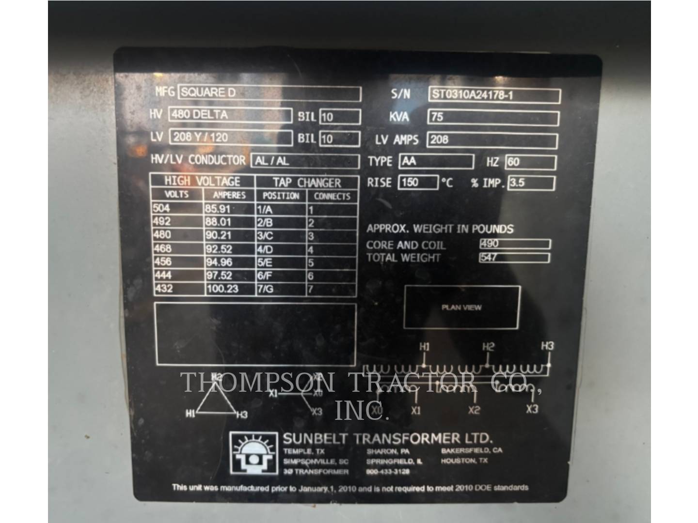 Other 75000 VA, S/N: ST0310A241781, 2010 - Image 2