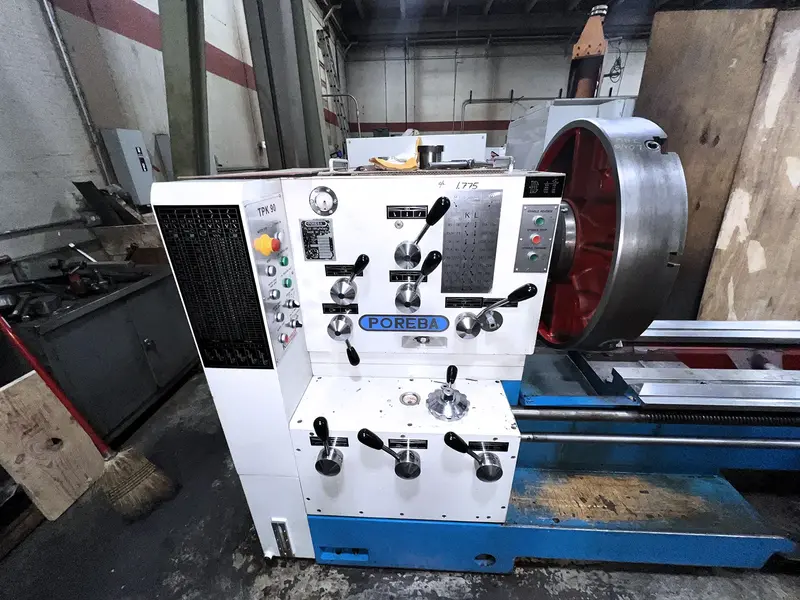 36"/47" x 236" Poreba #TPK-90-A1/6M, engine lathe, 3.74" bore, 30 HP, 2-Axis digital read out, tailstock - Image 3