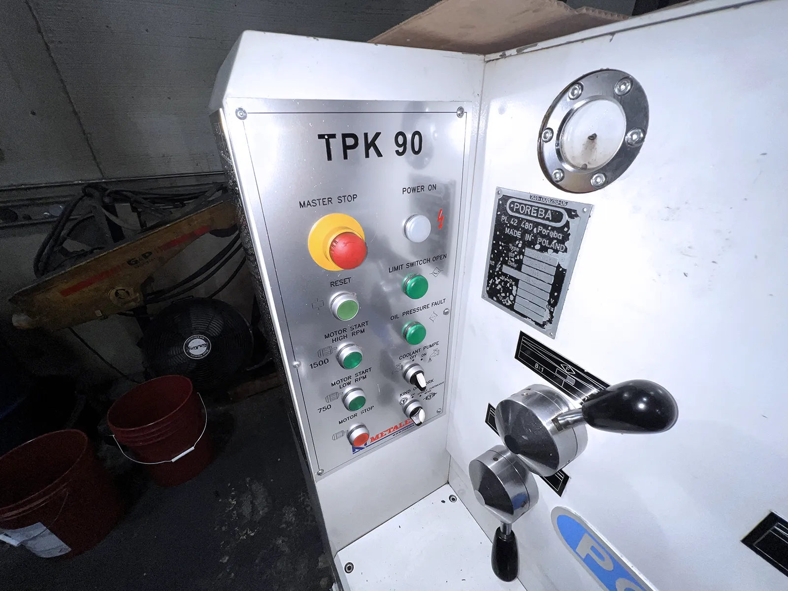 36"/47" x 236" Poreba #TPK-90-A1/6M, engine lathe, 3.74" bore, 30 HP, 2-Axis digital read out, tailstock - Image 4