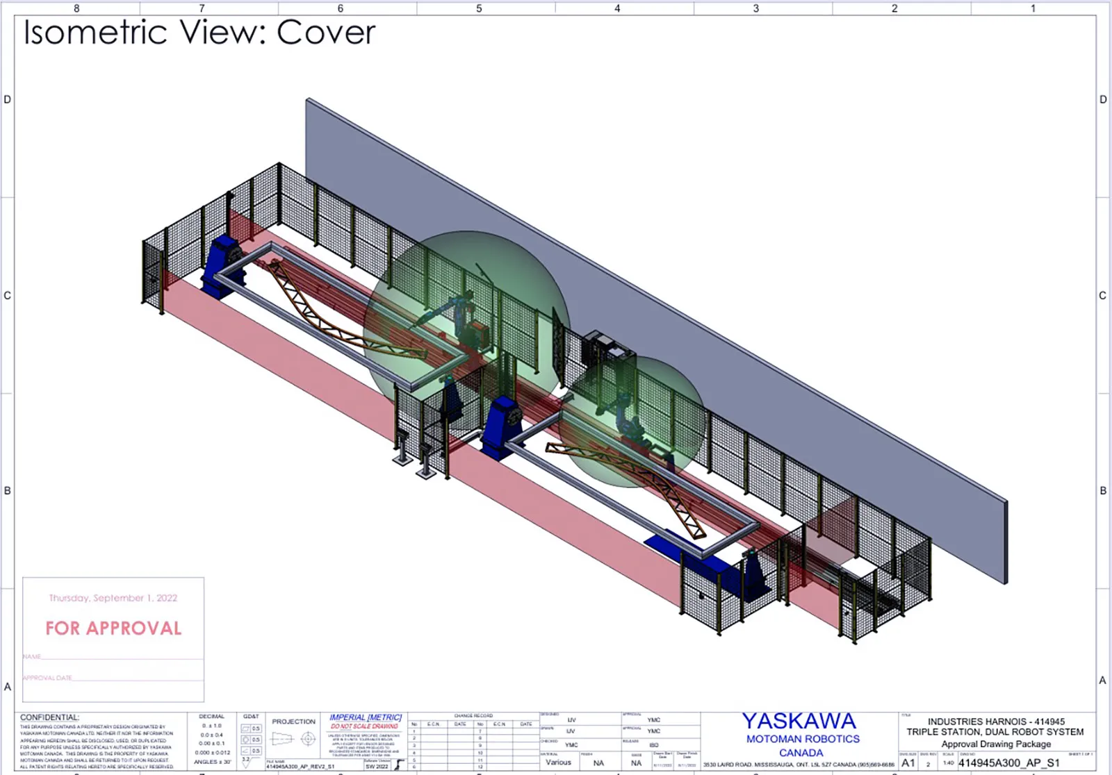 Yaskawa, dual robot weld cell, 45 lb payload, 123" horizontal reach, 221" vertical reach, 2023 - Image 9