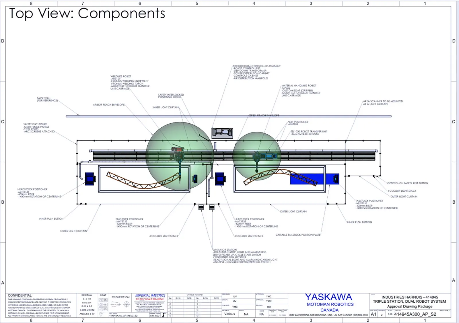 Yaskawa, dual robot weld cell, 45 lb payload, 123" horizontal reach, 221" vertical reach, 2023 - Image 10