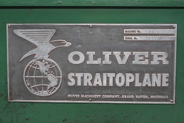 24" x 8" Oliver #2071, Straitoplane Double Sided Surface Planer, 60 FPM, - Image 4
