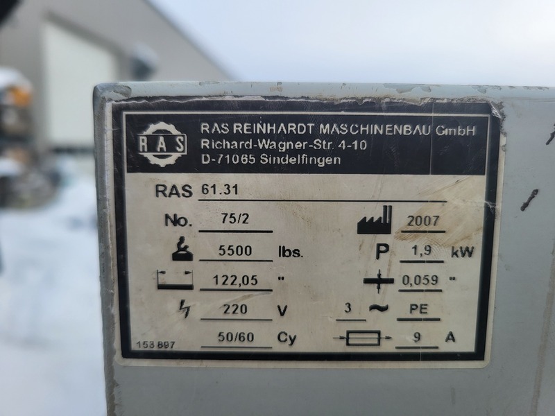 122" RAS #TURBObend-61.31, Sheet Metal Bending & Folding Machine, 0.059" sheet thickness, CNC control panel - Image 2