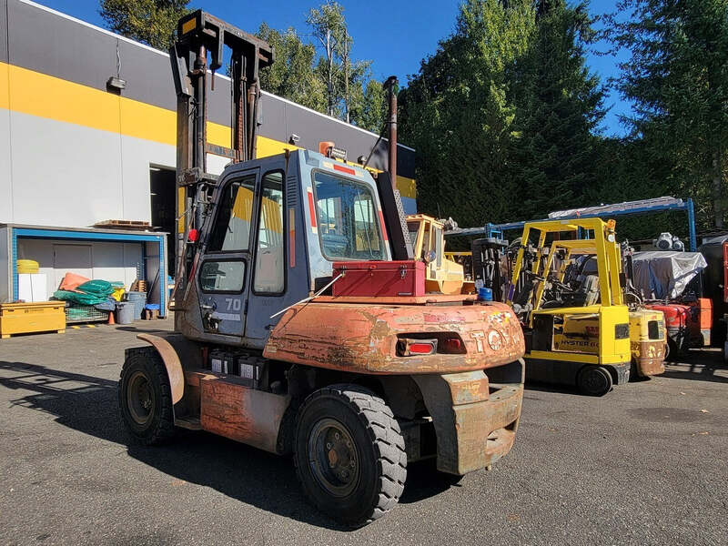 15500 lb. Toyota #5FD70, Forklift, 216" max. lift height, 48" fork length, 12262 hours, 2002 - Image 1