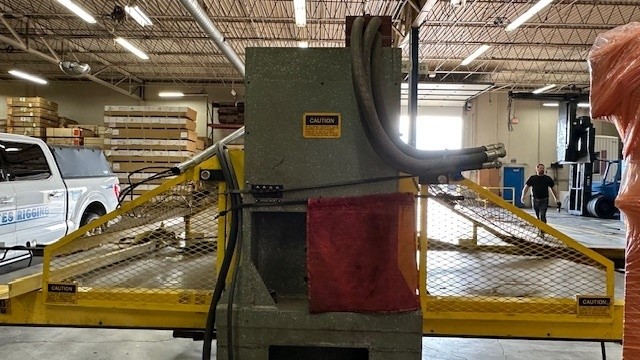 115 Ton, Herman Schwabe #SR-115, hydraulic press, 8 stroke, dual shuttle table, 32" x 64" bed - Image 2