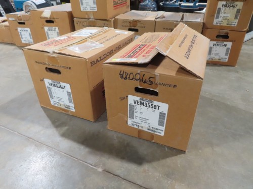 2 HP 1755 RPM Baldor #VEM3558T, AC Electric Motors, Frame 145TC, 5.8/2.9 amps, 230/460 Volts - Image 1