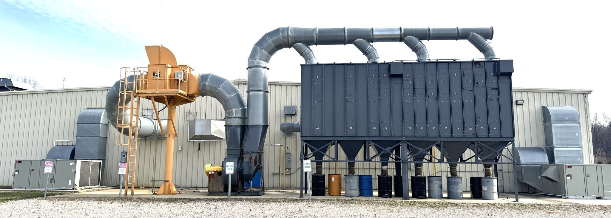 24000 cfm Aget #FH58S-6D-SP, dust collection system, 11 gauge steel panel construction, 14" inlets w/ - Image 1
