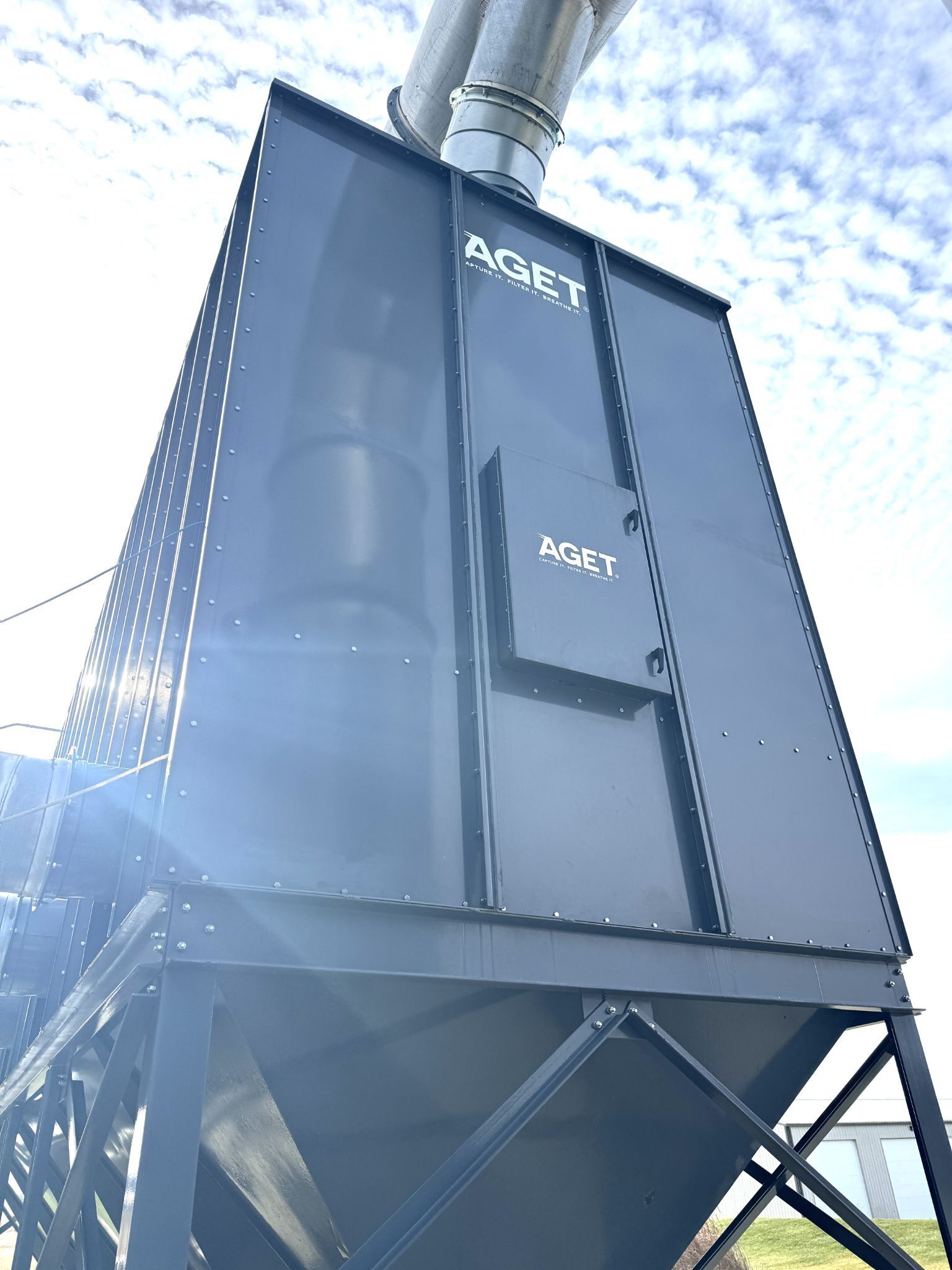 24000 cfm Aget #FH58S-6D-SP, dust collection system, 11 gauge steel panel construction, 14" inlets w/ - Image 5
