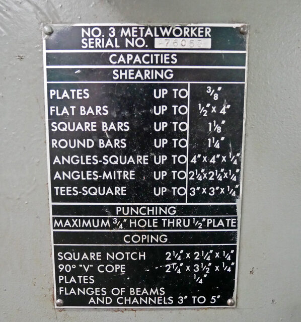 4" x 4" x 1/4" Hill-Acme #3, Metalworker, 33 ton, 12-1/2" throat, 1" stroke, 5 HP - Image 9