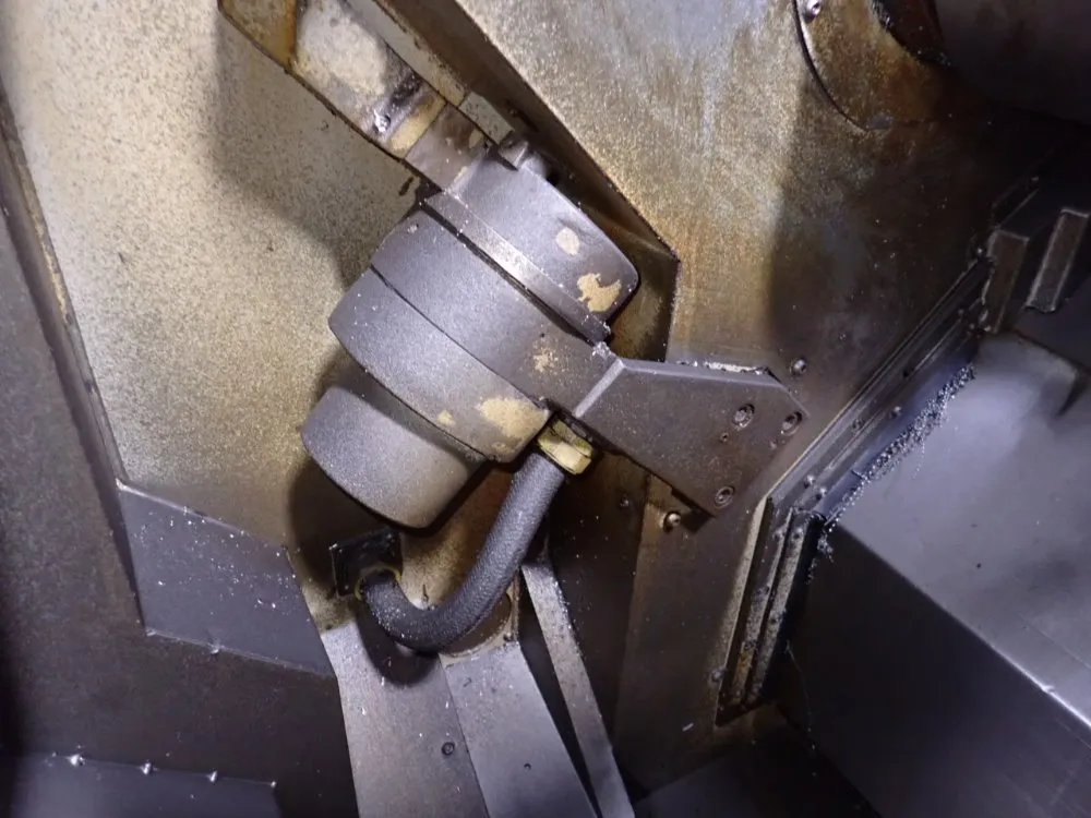 Mazak #SQR-200, CNC Lathe, 3 jaw 9" chuck, 2" bore, Chip Conv., tailstock, Mazatrol PC-Fusion-CNC-640-TE, 1999 - Image 8