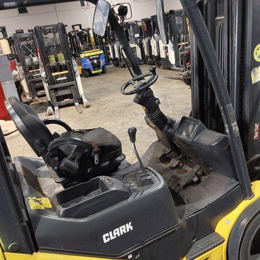 6000 lb. Clark #S30CL, Forklift, 240" raised height, 42" spade fork length, 4-way hydraulics, 9477 hours, 2018 - Image 6