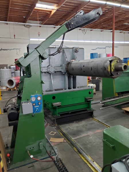 20000 lb. Uncoiler, 60" width, 50 HP, hydraulic mandrel, 15.5" ID - Image 2