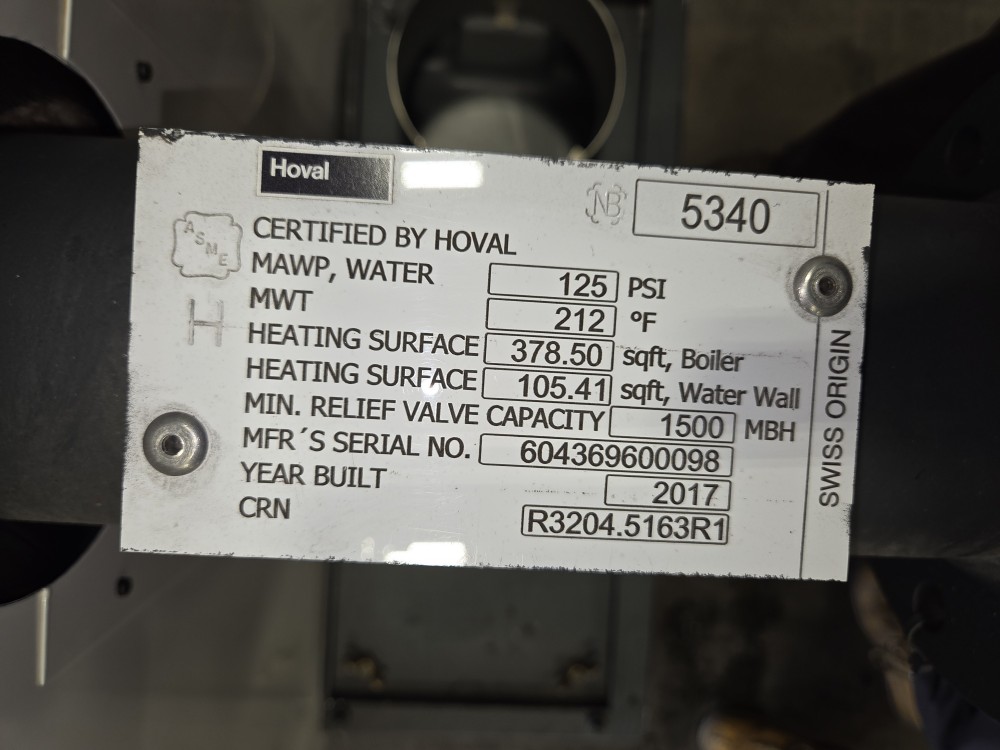Cleaver-Brooks #CFC-E-1500, Natural gas firetube hot water boiler, 125 psi, 1500 MBH input, 2017 - Image 4