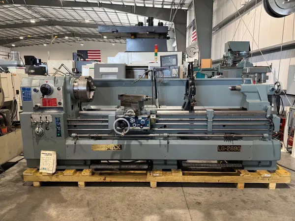 26"/35" x 90" Promax #LG-2690, engine lathe, 16" Bison chuck, 3-jaw, 4-1/16" spindle bore, D1-11, Newall - Image 1