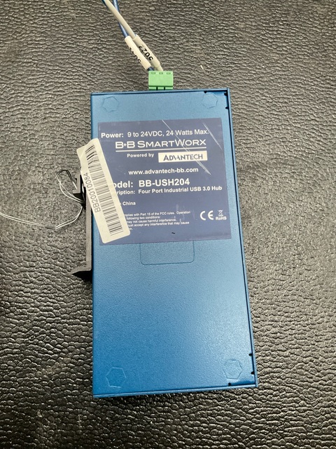 ADVANTECH BB-USH204 Industrial USB 3.2 Hub 4-Port DIN Rail USED - Image 1