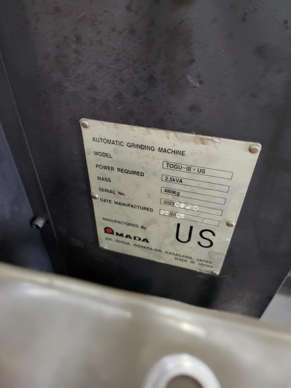Amada #Togu-III, tool & cutter grinder, 0.039" diameter grinder - Image 3