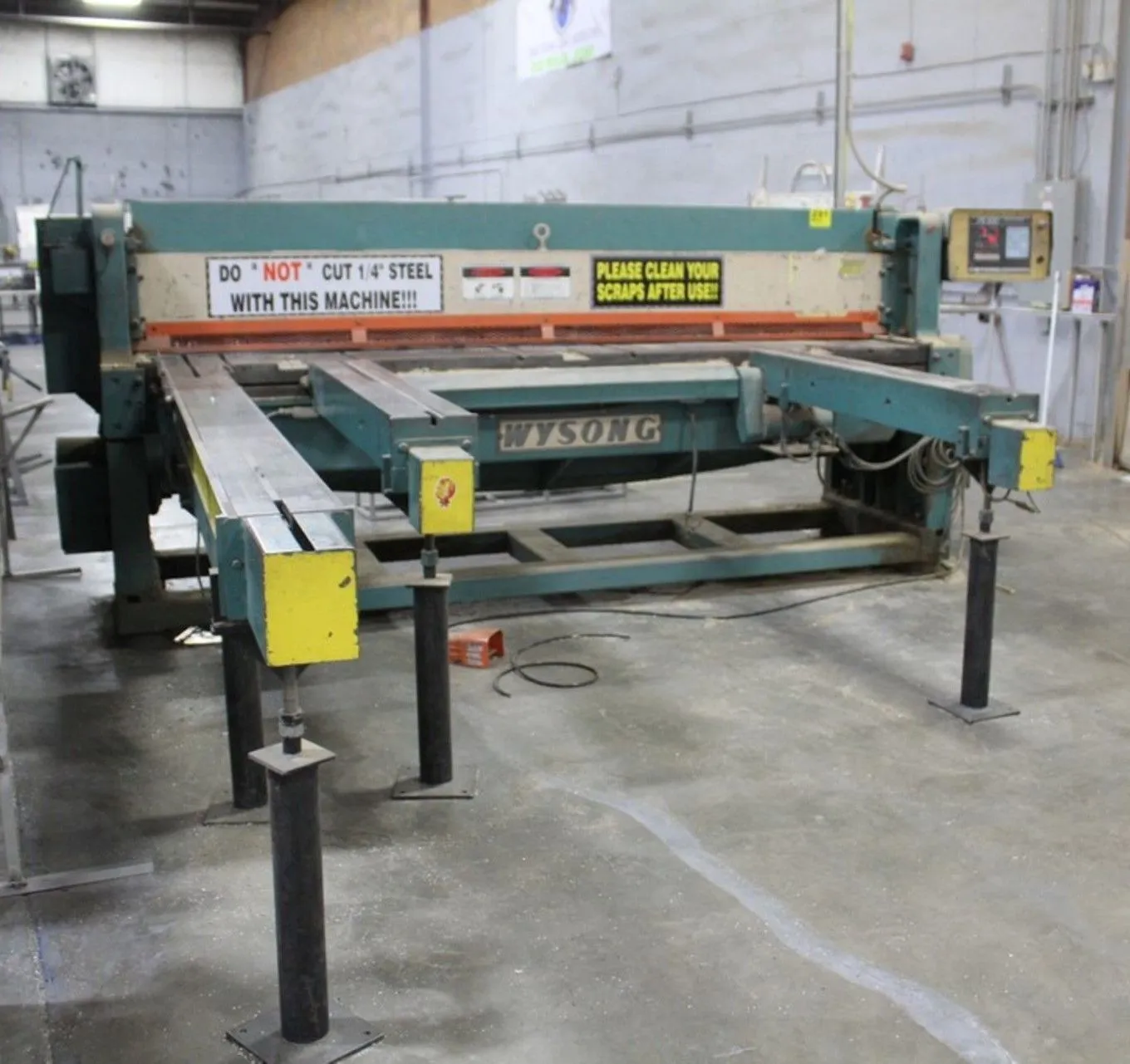 10 gauge x 10' Wysong #1010, Power Squaring Shear, 10' overall, 120" blade, 10 HP, 60 SPM - Image 2