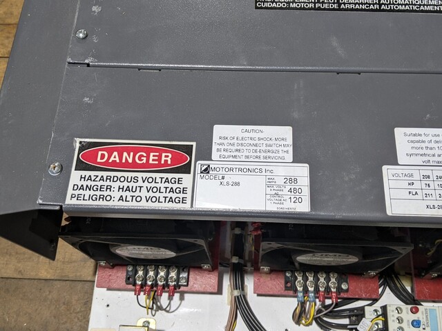200 HP Motortronics #XLS-288, Solid State Soft Start, 480 Volts, 288 amp - Image 5