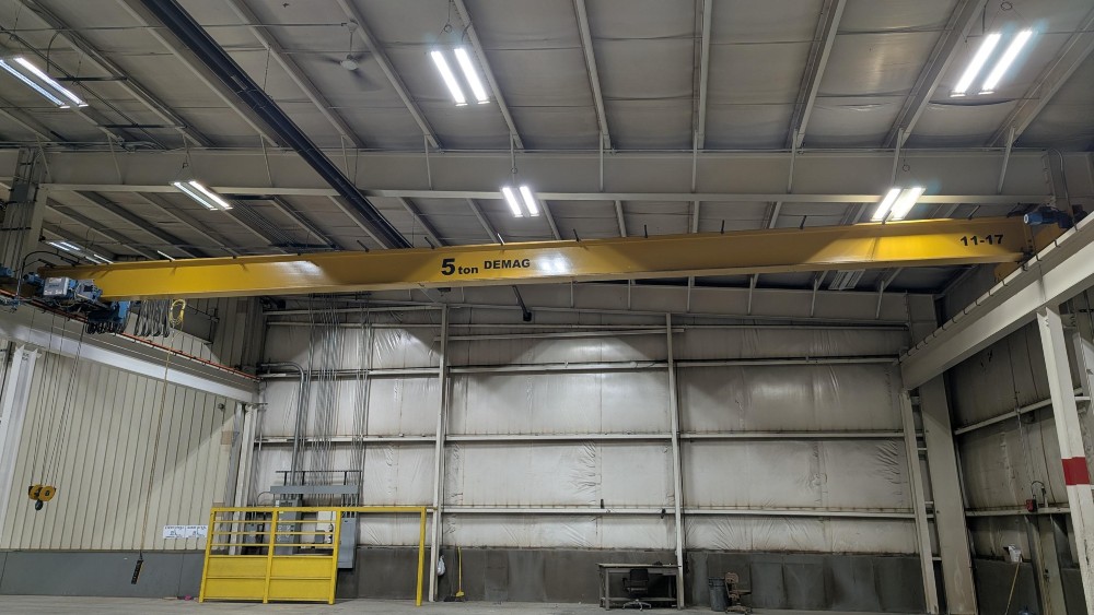 5 Ton, Demag, 54' 5" Span, 33' lift, Class D, Pendant, VFD Bridge/Trolley, 2017, #2710 - Image 1