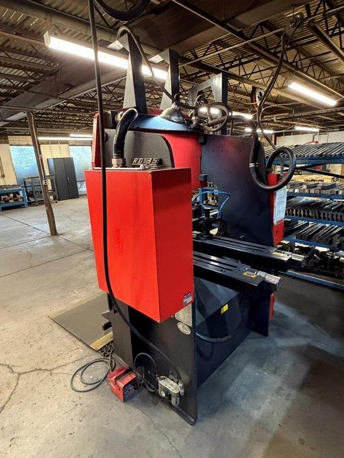 38 Ton, Amada #RG-35, CNC press brake, 4' overall, 40" between housing, 3.94" stroke, 7.88" throat, 14.58" - Image 2
