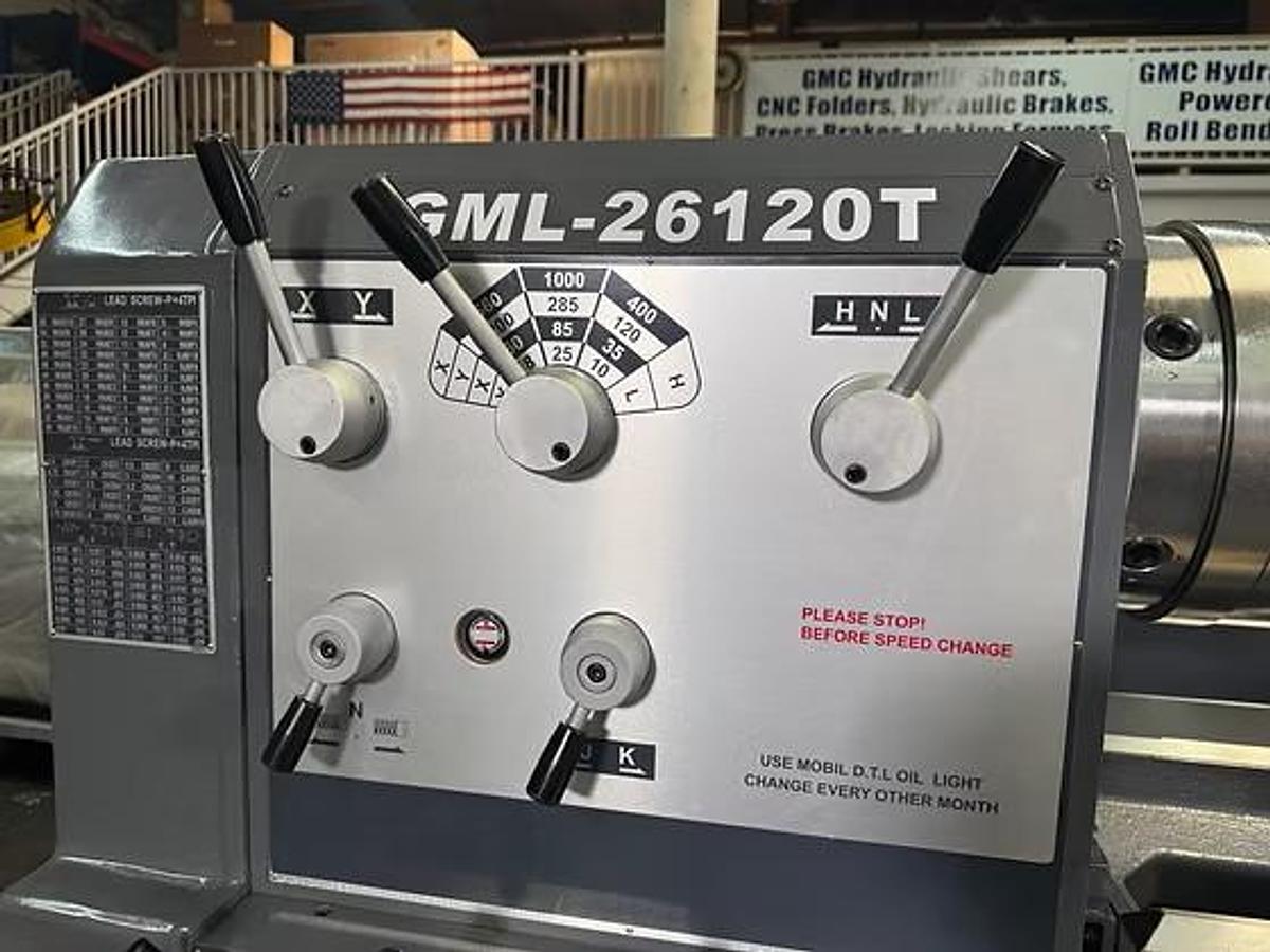 33" x 160" GMC #GML-33160T, heavy duty precision gap bed lathe, 12" chk, 3-jaw, 4-3/4" bore, D1-11, 20" face - Image 4