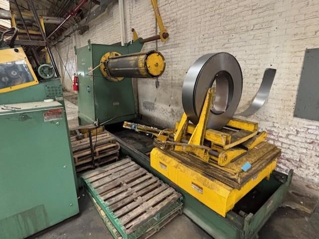 20000 lb. Coe Press Equipment #CPR-PC-20954, powered coil reel / uncoiler w/ coil car, 54" width - Image 1
