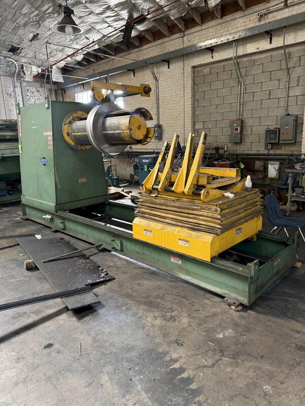 20000 lb. Coe Press Equipment #CPR-PC-20954, powered coil reel / uncoiler w/ coil car, 54" width - Image 3