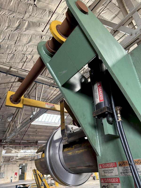 20000 lb. Coe Press Equipment #CPR-PC-20954, powered coil reel / uncoiler w/ coil car, 54" width - Image 9
