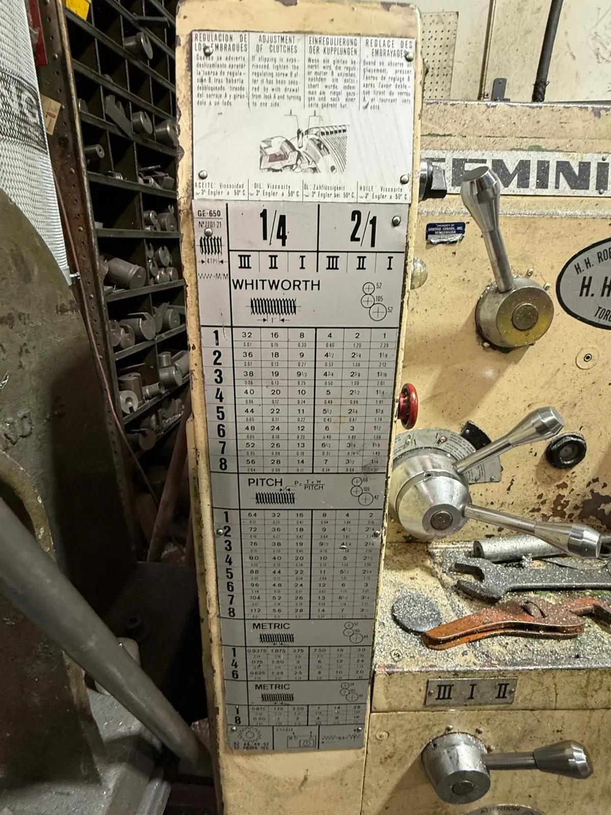 27" x 120" Geminis #GE-650, Manual Engine Lathe, 15" swing over cross slide, 15 HP, 4" bore, 1200 RPM - Image 2