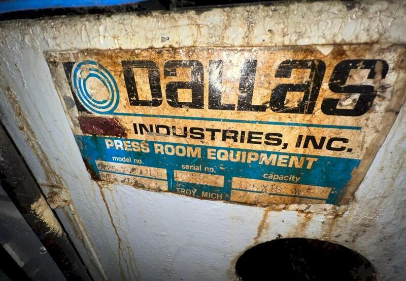 18" x .125" Dallas, air feeder/ straightener, 24" stroke, 7-roll straightener, powered entry pinch rolls w/ - Image 5